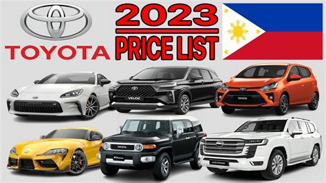 toyota ph price list|Toyota Philippines Car Models, Price Lists & Videos .